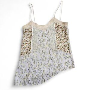 Fairycore Lace Cami Mixed Florals & Soft Coquette Hem Layers Romantic Whimsical